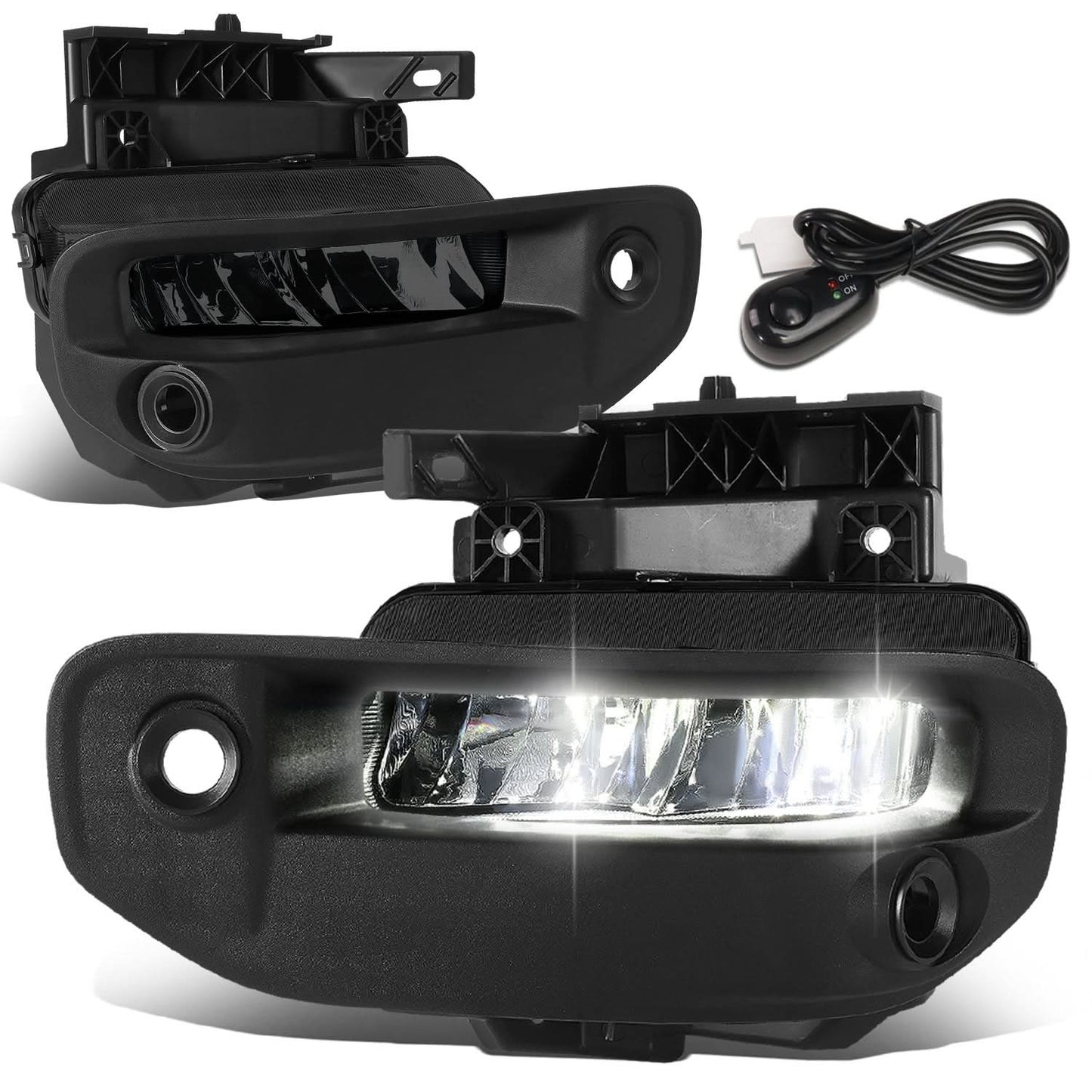 2019-2022 RAM 1500 LED Smoked Fog Lights w/ Parking Sensor Compatibility
