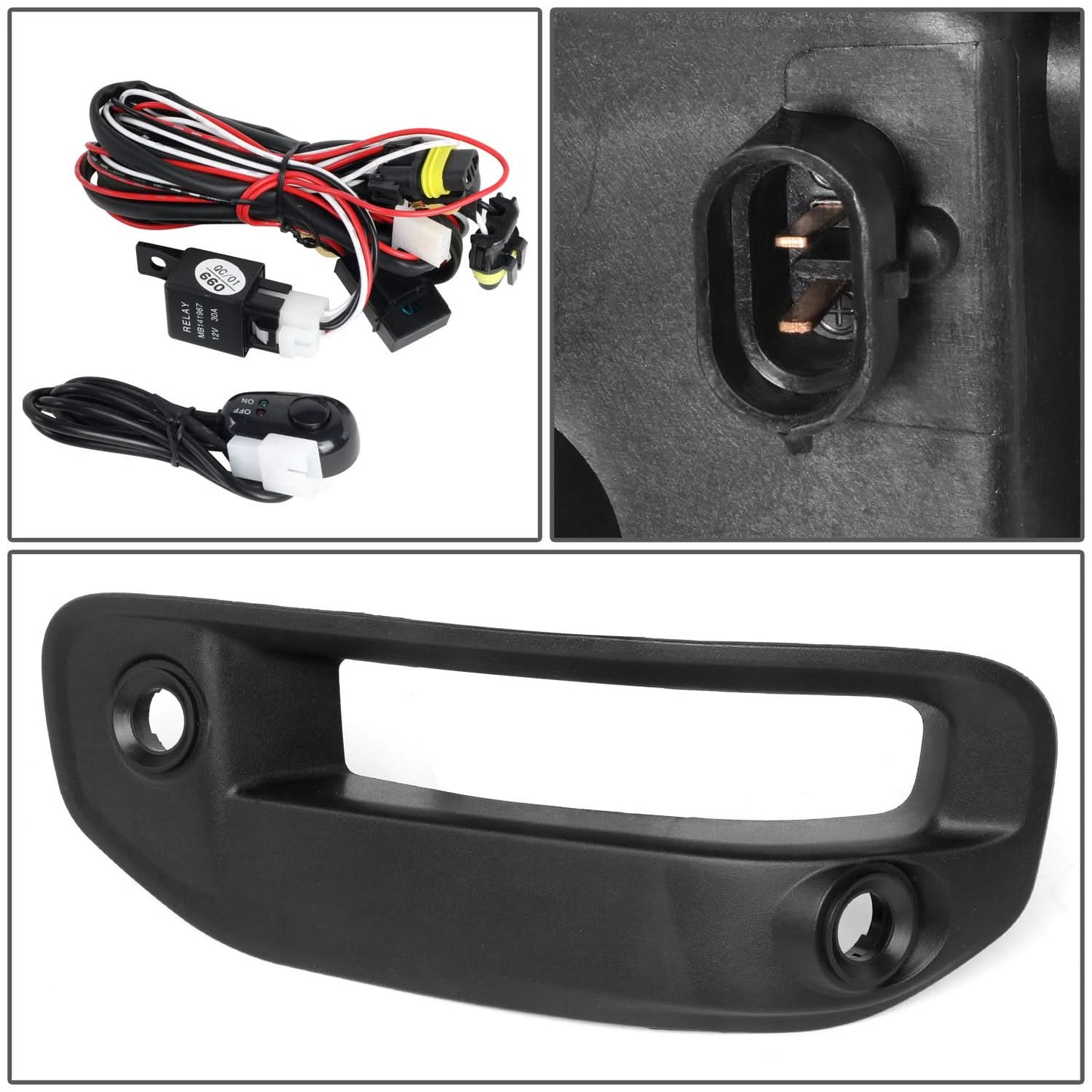 2019-2022 RAM 1500 LED Smoked Fog Lights w/ Parking Sensor Compatibility