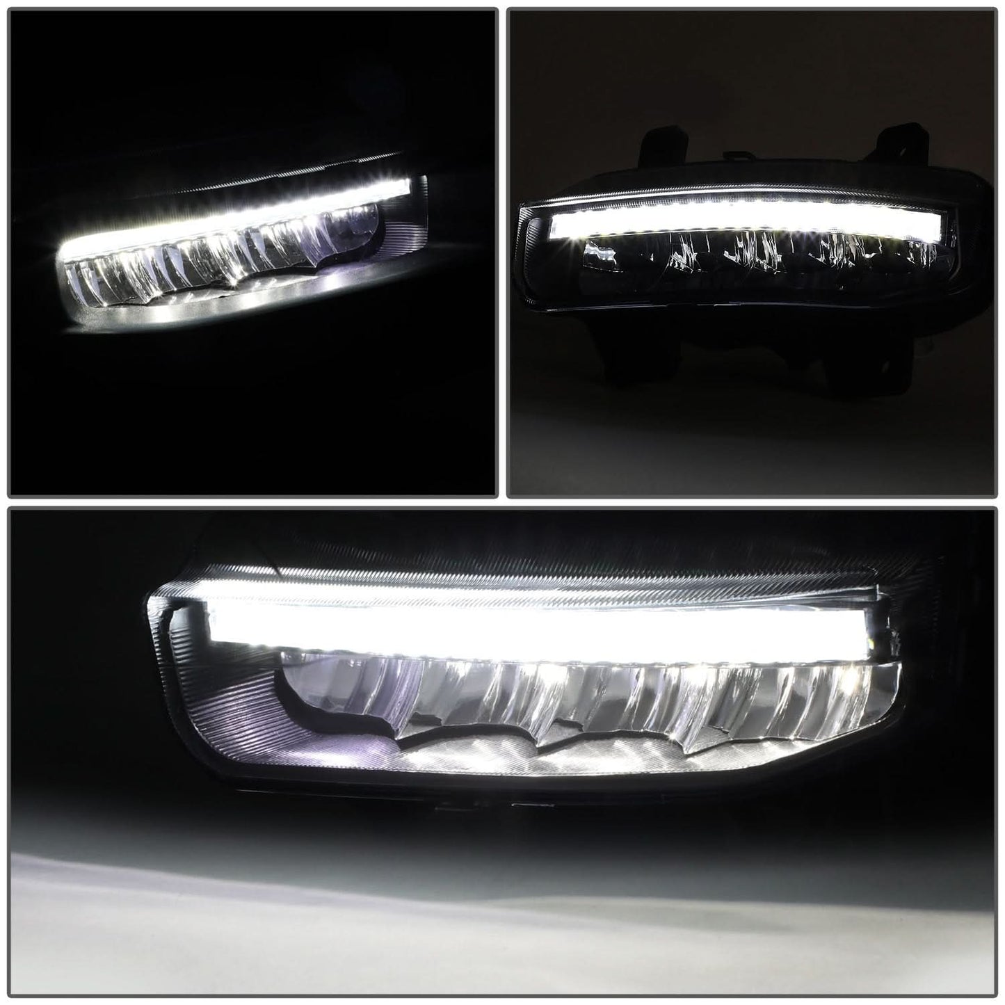 2019-2022 RAM 1500 LED DRL Fog Lights Chrome Clear