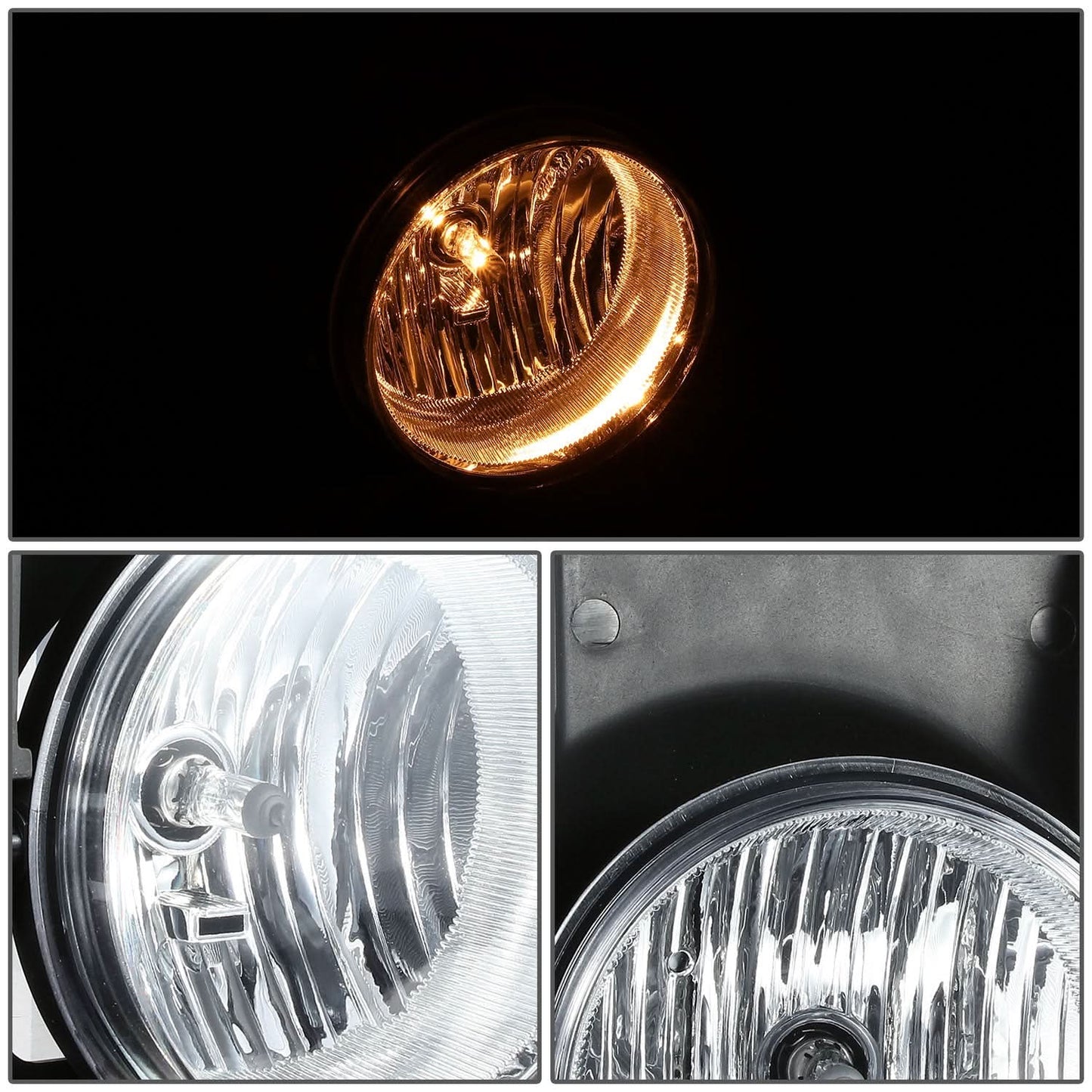 2001-2007 GMC Sierra Chrome Clear Fog Lights H10 Bulb