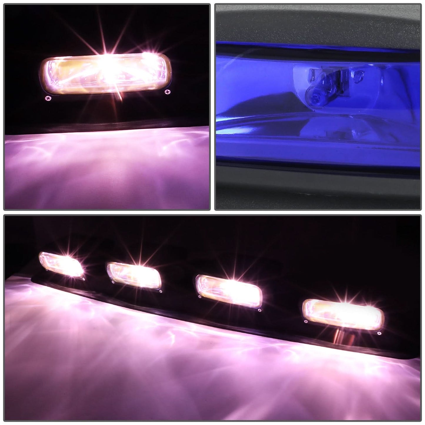 Universal Roof Mounted Fog Lights 38" Blue H3 Bulb with Switch