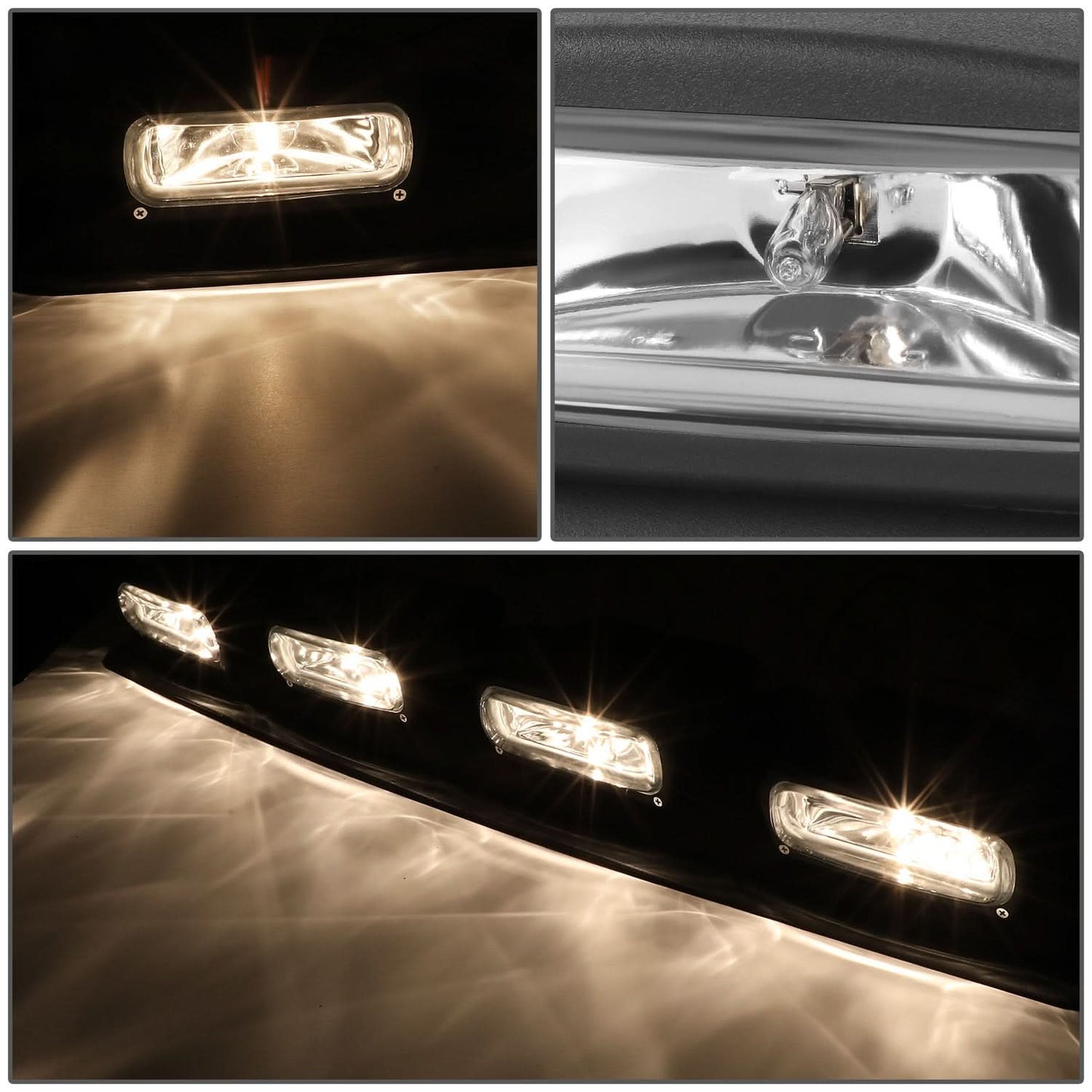 Universal Roof Mounted Fog Lights 38" Clear H3 with Wiring Kit