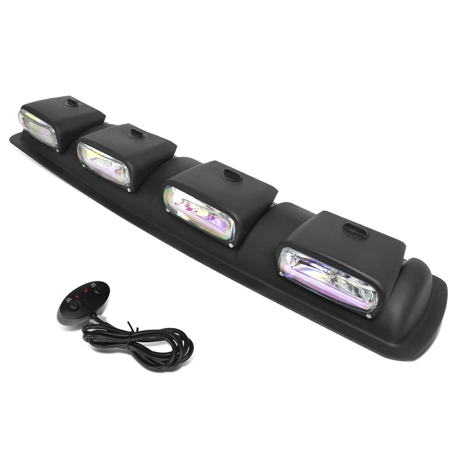 Universal 38" Neo Chrome Roof Mounted Fog Lights w/ Switch & Wiring