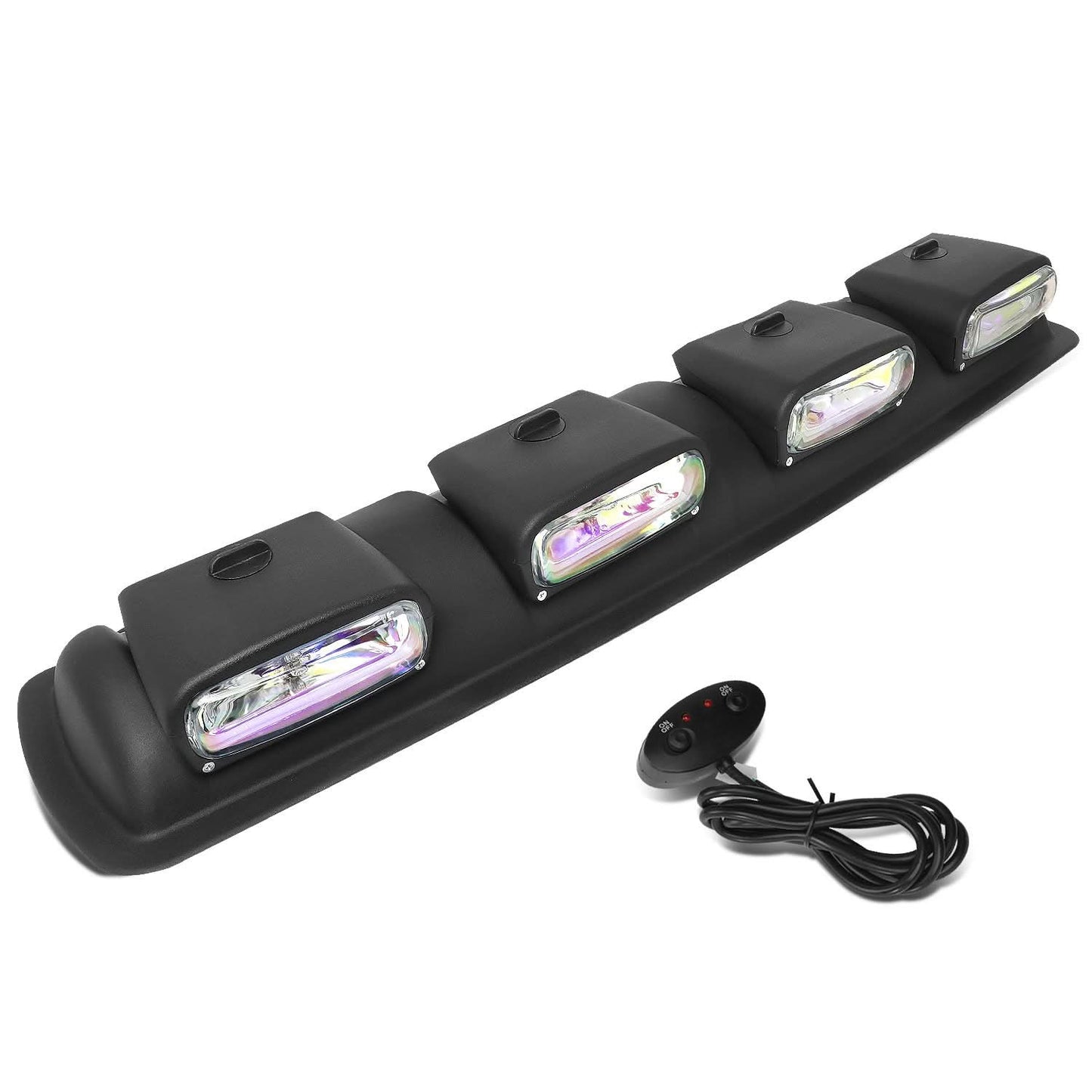 Universal 38" Neo Chrome Roof Mounted Fog Lights w/ Switch & Wiring