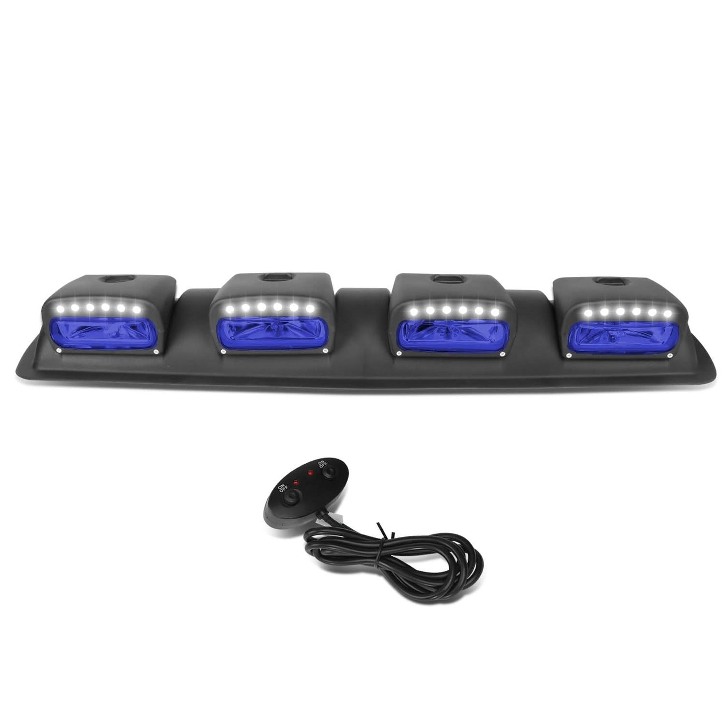 Universal 38" Roof Mounted Fog Lights with 24 LED & H3 Bulb Blue