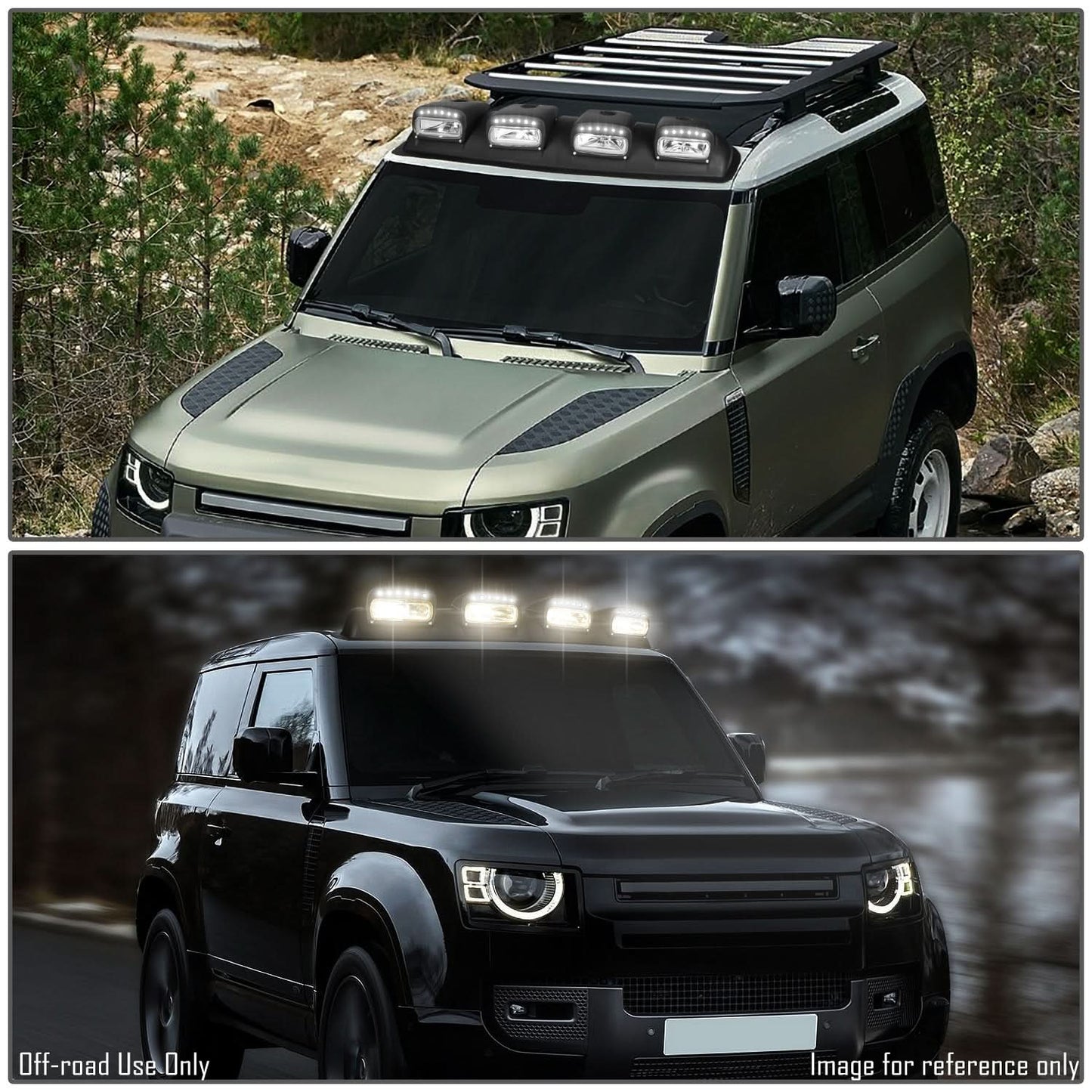 Universal 38" Roof Mounted Fog Lights - 24 LED with H3 Bulb