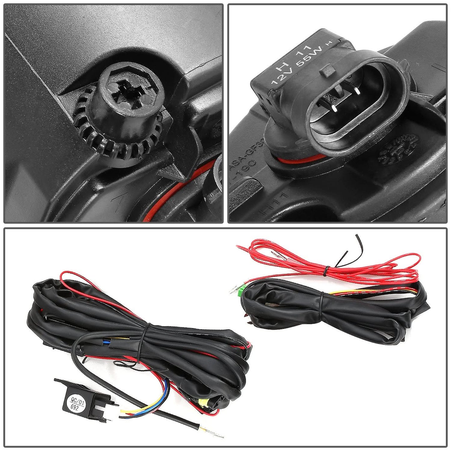 14-21 Toyota Tundra Clear Fog Lights with Switch & Wiring Kit