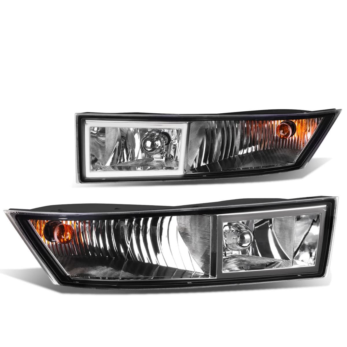 07-14 Cadillac Escalade Fog Lights with Switch and Bezel Chrome/Clear