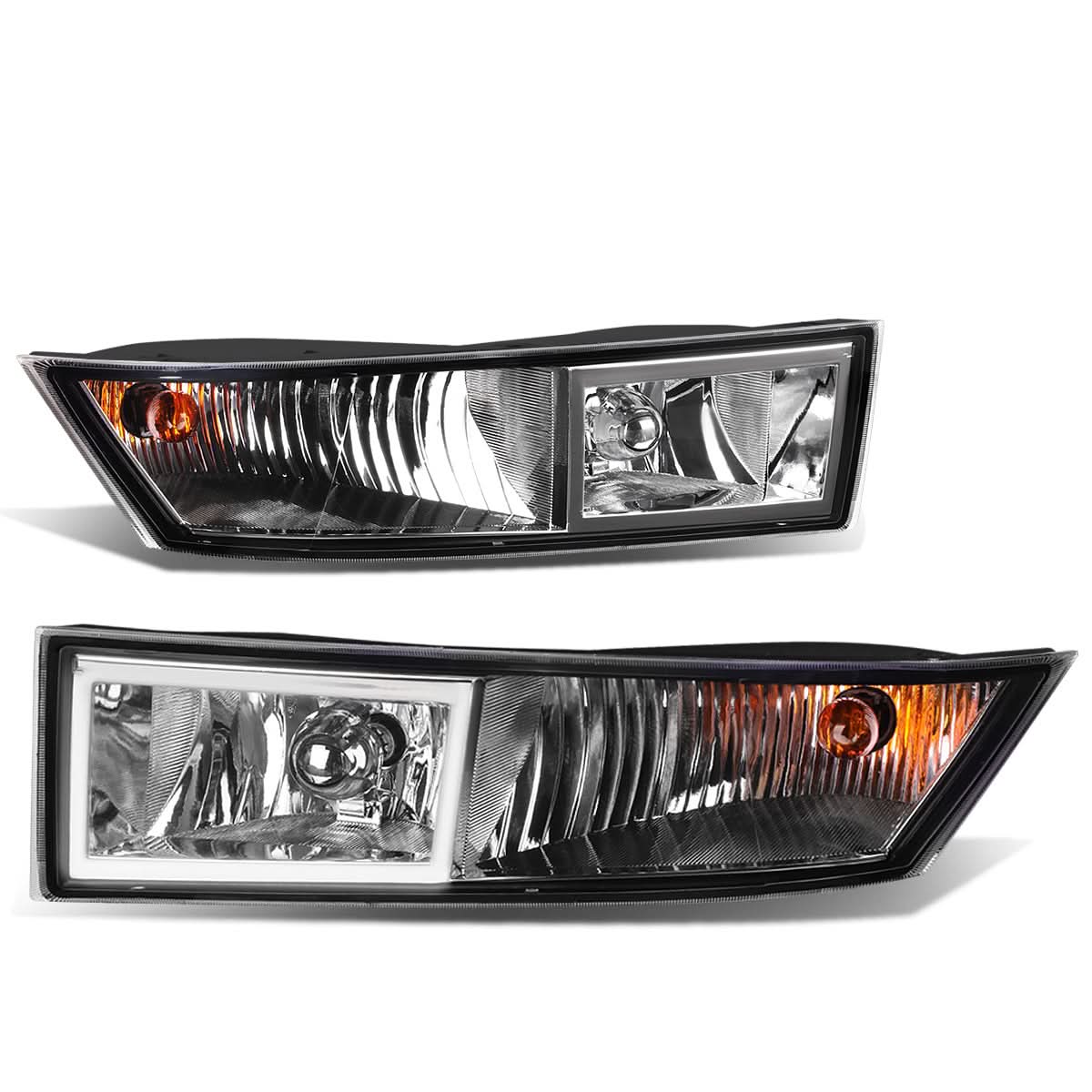 07-14 Cadillac Escalade Fog Lights with Switch and Bezel Chrome/Clear