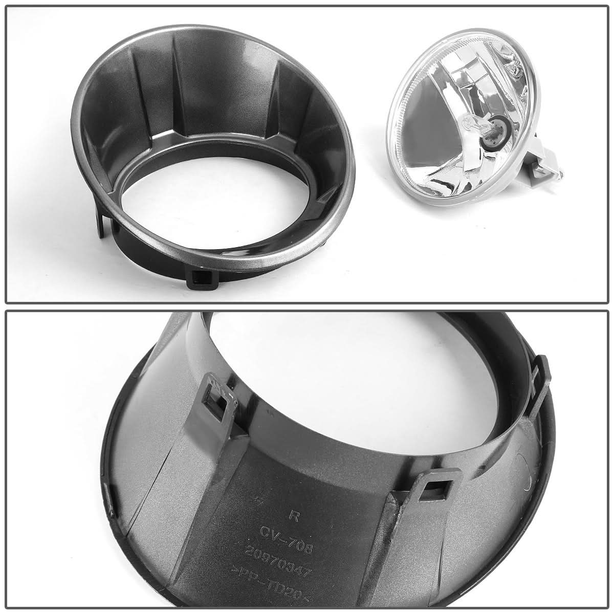 2010-2013 Chevrolet Camaro Fog Lights with Bezel - Chrome/Clear