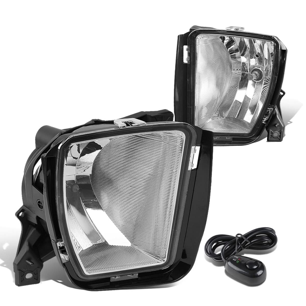 2013-2018 Ram 1500 Fog Lights with Switch - Chrome/Clear