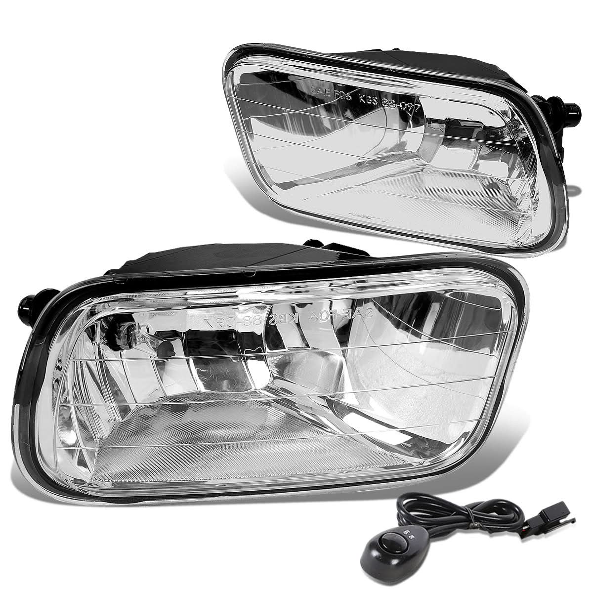 09-12 Dodge Ram 1500/2500/3500 Fog Lights with Switch H10 Chrome