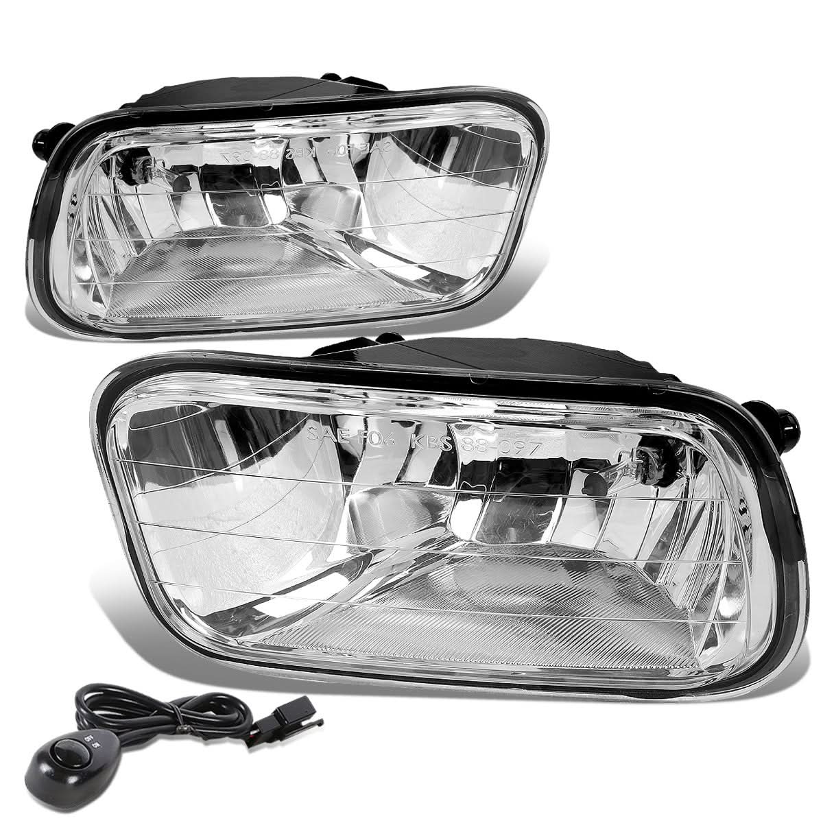 09-12 Dodge Ram 1500/2500/3500 Fog Lights with Switch H10 Chrome