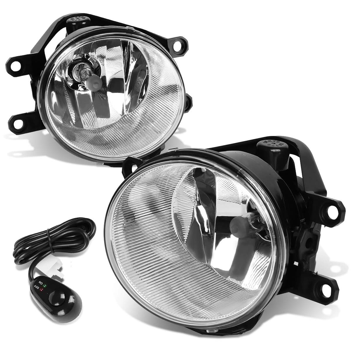 12-18 Toyota Multi-Model Fog Lights with Switch H16 Chrome/Clear