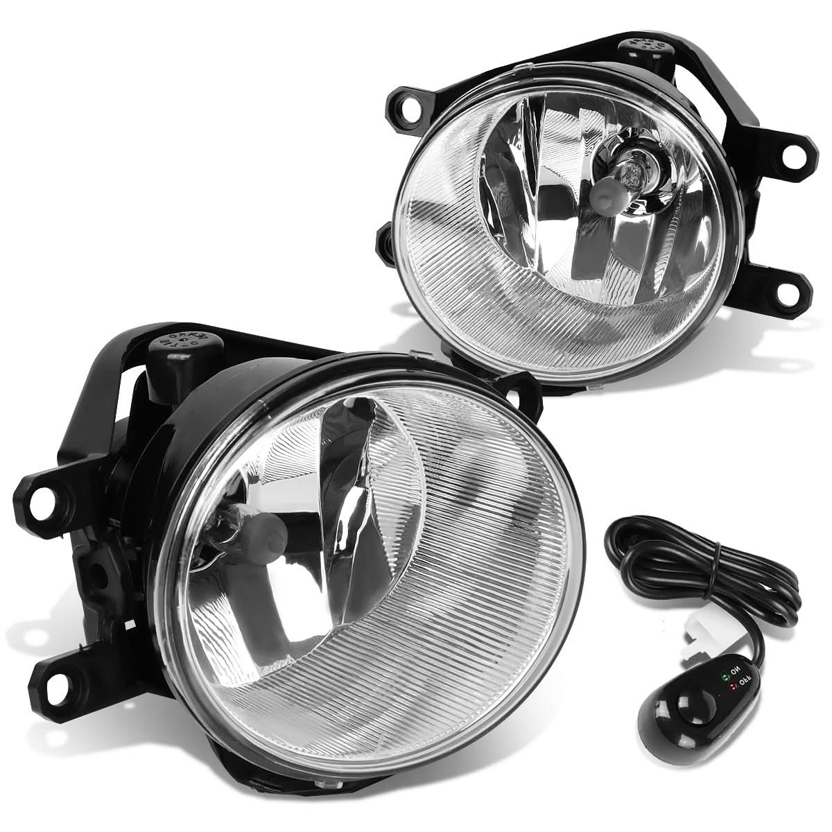 12-18 Toyota Multi-Model Fog Lights with Switch H16 Chrome/Clear