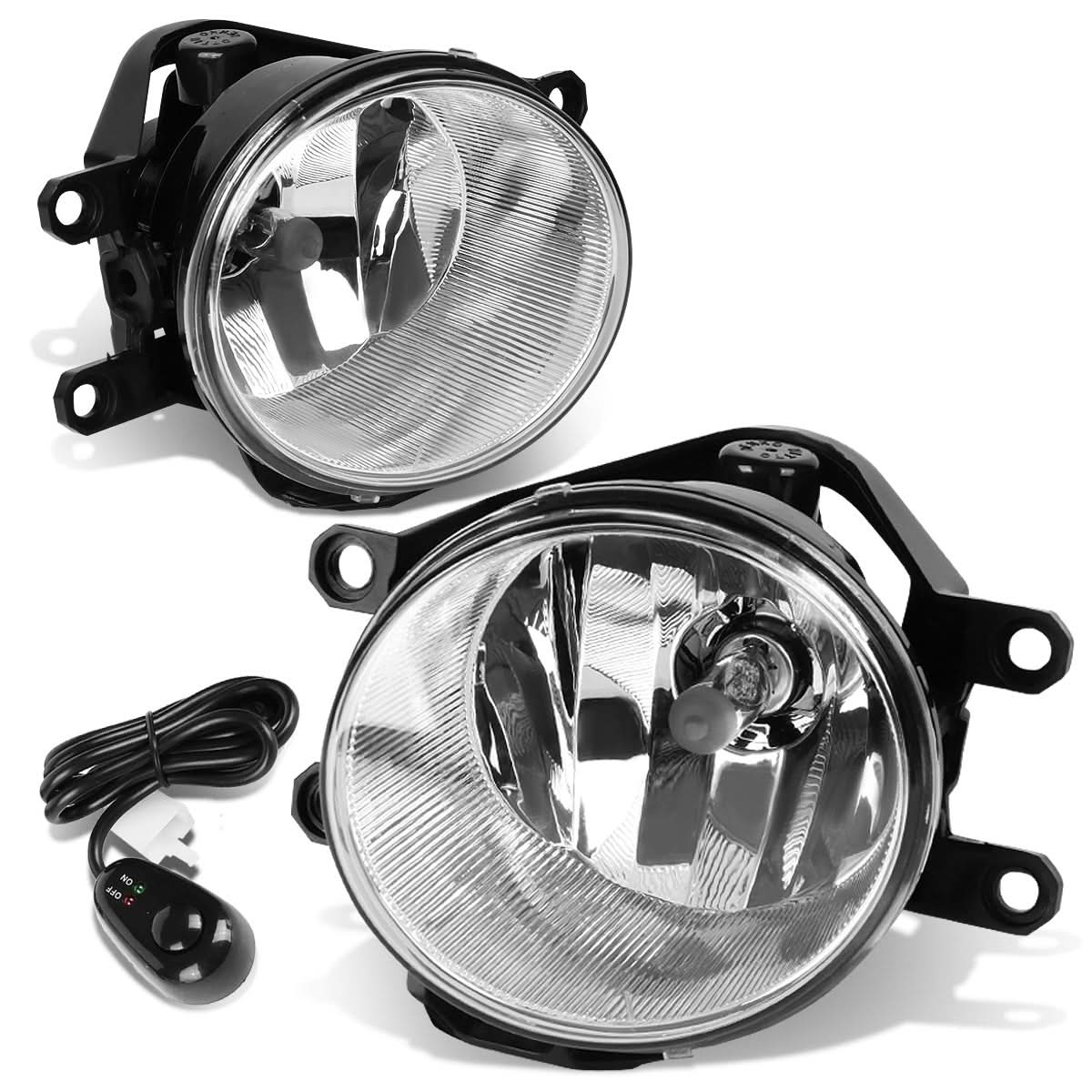 12-18 Toyota Multi-Model Fog Lights with Switch H16 Chrome/Clear