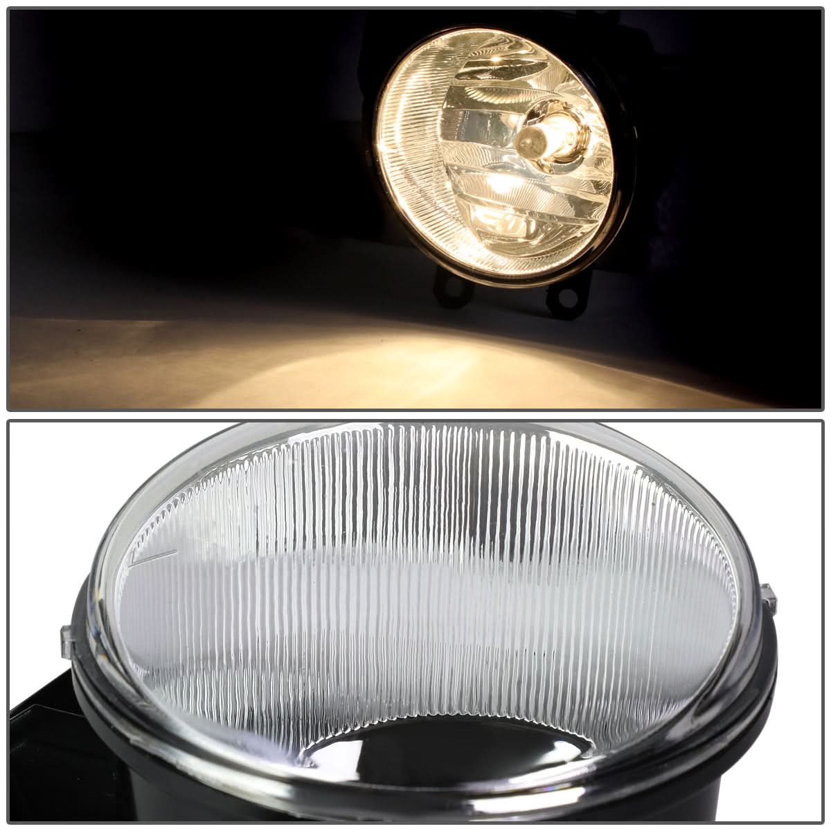 12-18 Toyota Multi-Model Fog Lights with Switch H16 Chrome/Clear