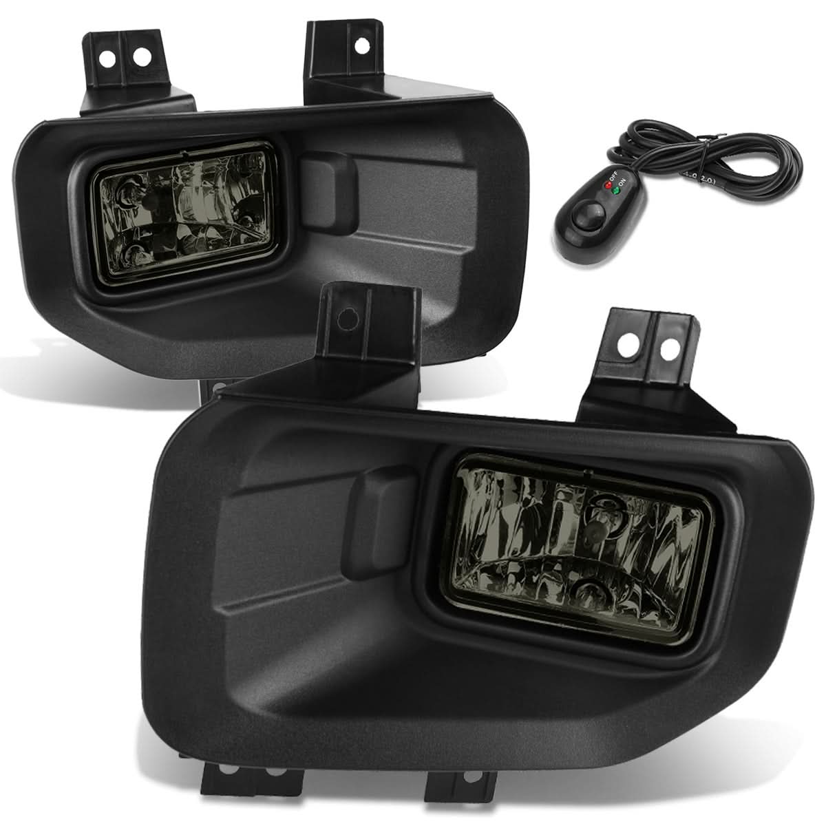 2015-2017 Ford F-150 Fog Lights with Switch and Bezel - Smoke