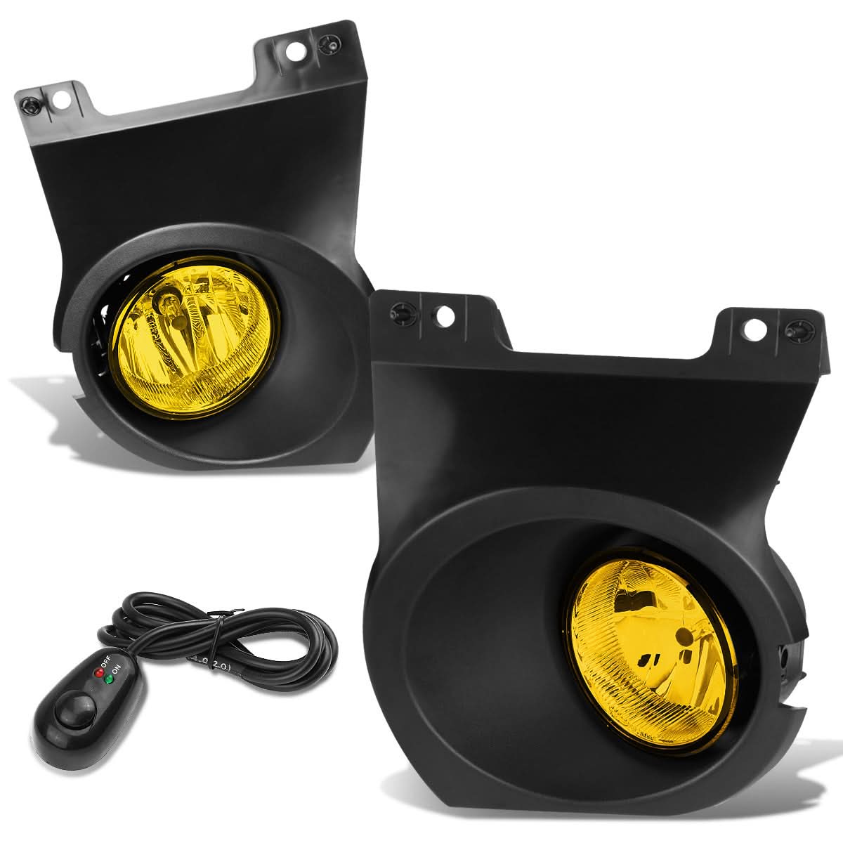 09-14 Ford F-150 Fog Lights with Switch and Bezel - H10 Bulb Amber