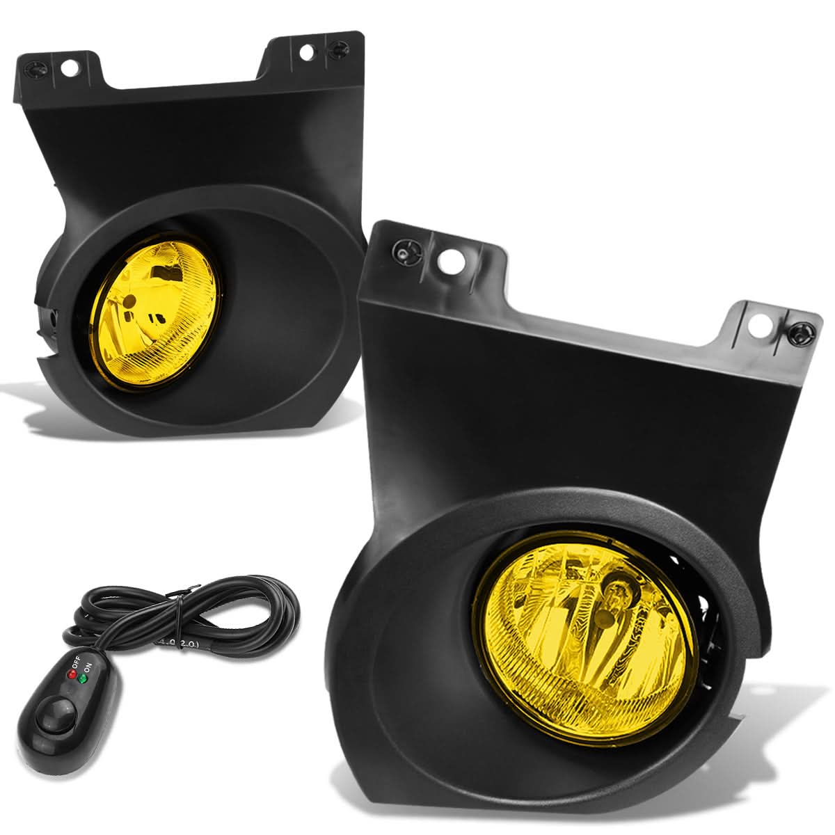 09-14 Ford F-150 Fog Lights with Switch and Bezel - H10 Bulb Amber
