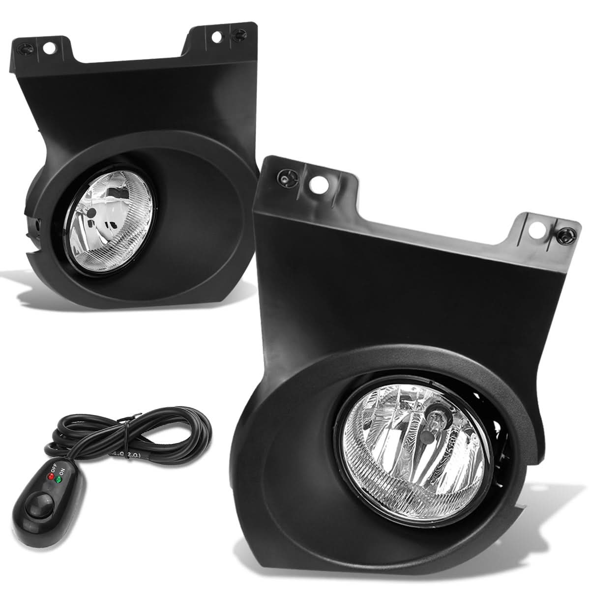 2009-2014 Ford F-150 Fog Lights with Switch and Bezel Chrome
