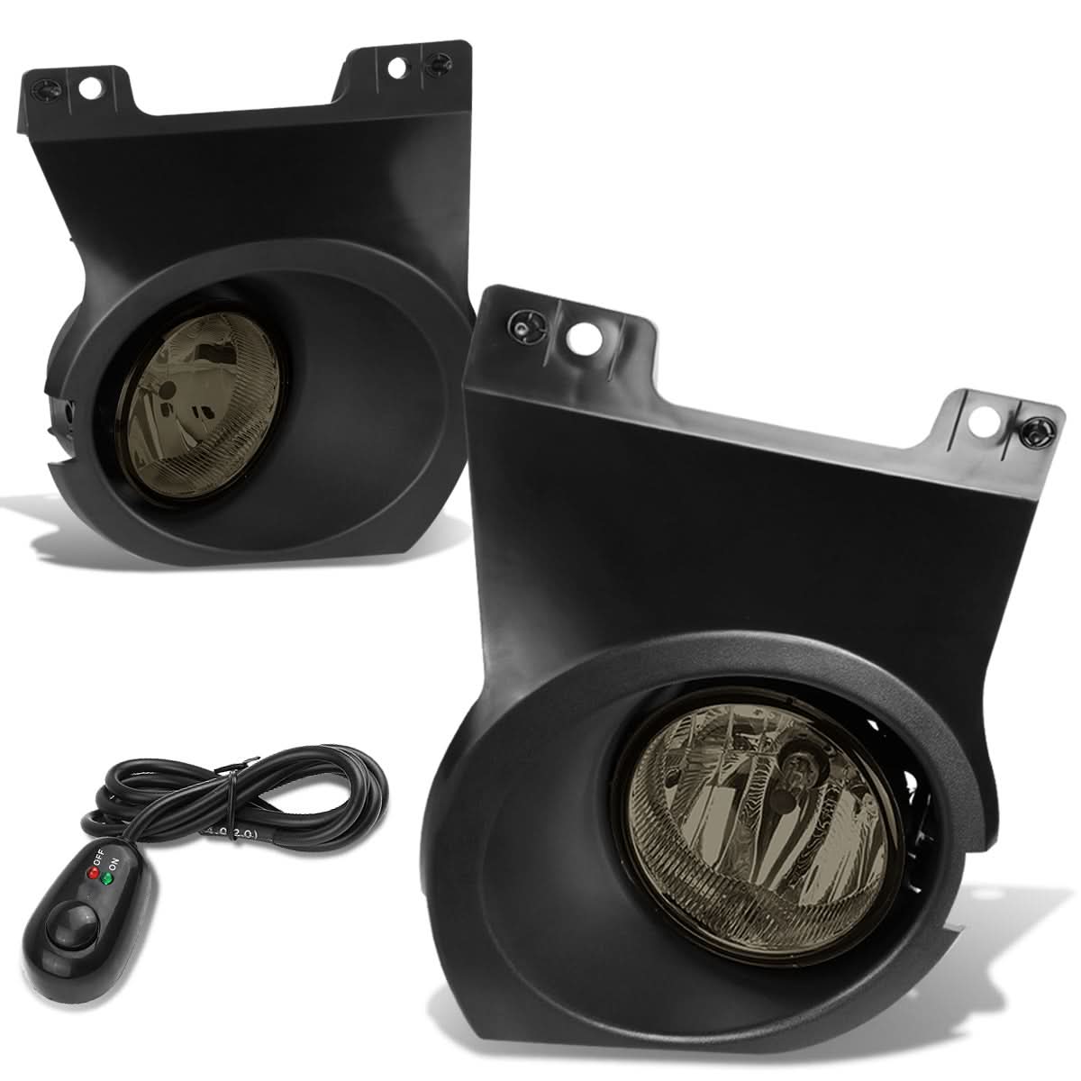 2009-2014 Ford F-150 Fog Lights with Switch and Bezel - Smoke