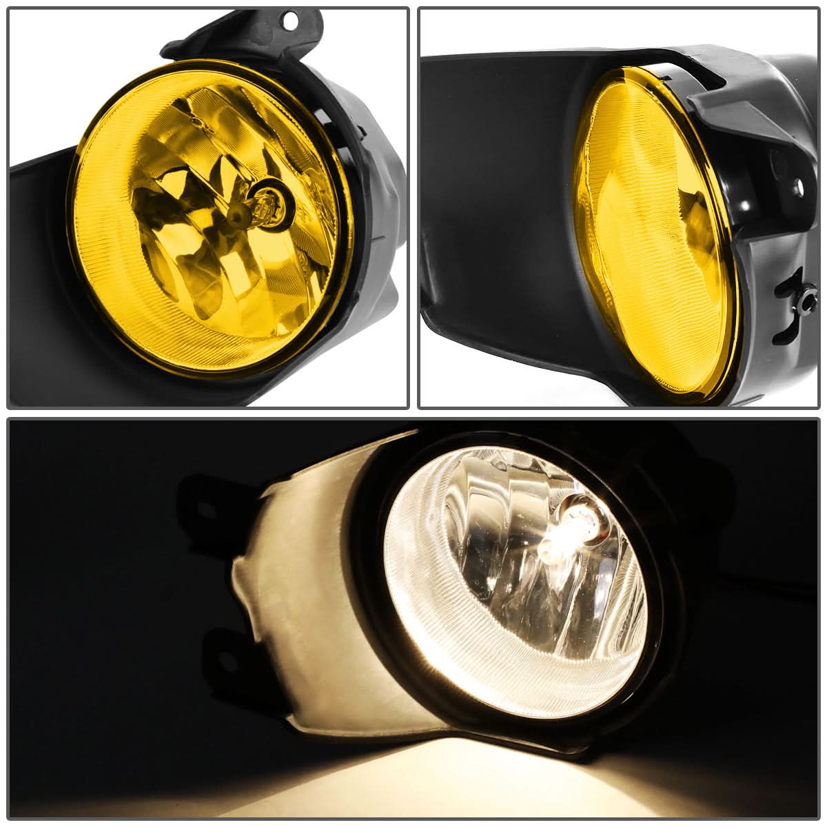 2008-2017 Toyota Sequoia Fog Lights with Switch H10 Bulb Amber