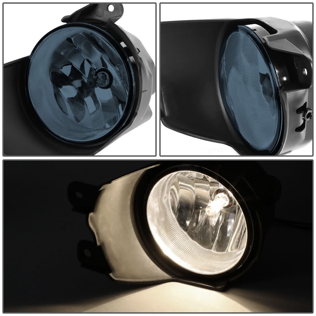 08-17 Toyota Sequoia Fog Lights with Switch H10 Bulb Smoke