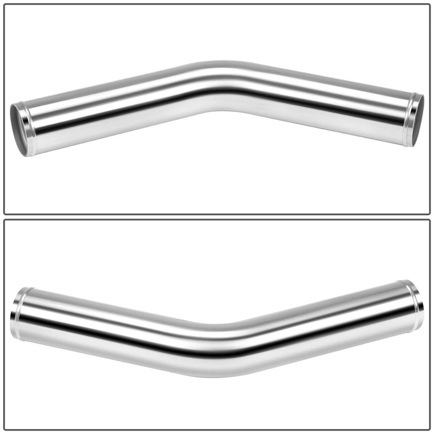 Universal Intercooler Piping Kit 8pc 2.50" Aluminum Steel Silicone