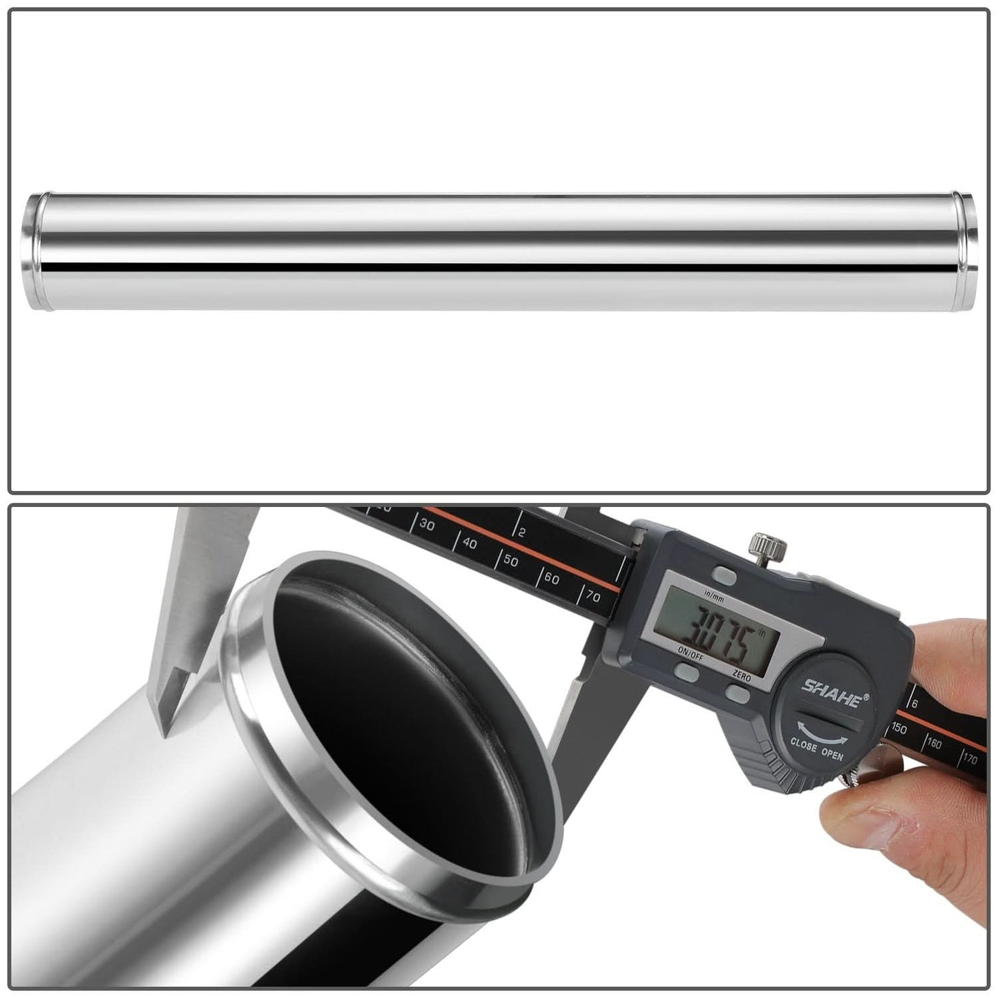 Universal 3.00" Aluminum Intercooler Piping - 23.65" Straight Pipe