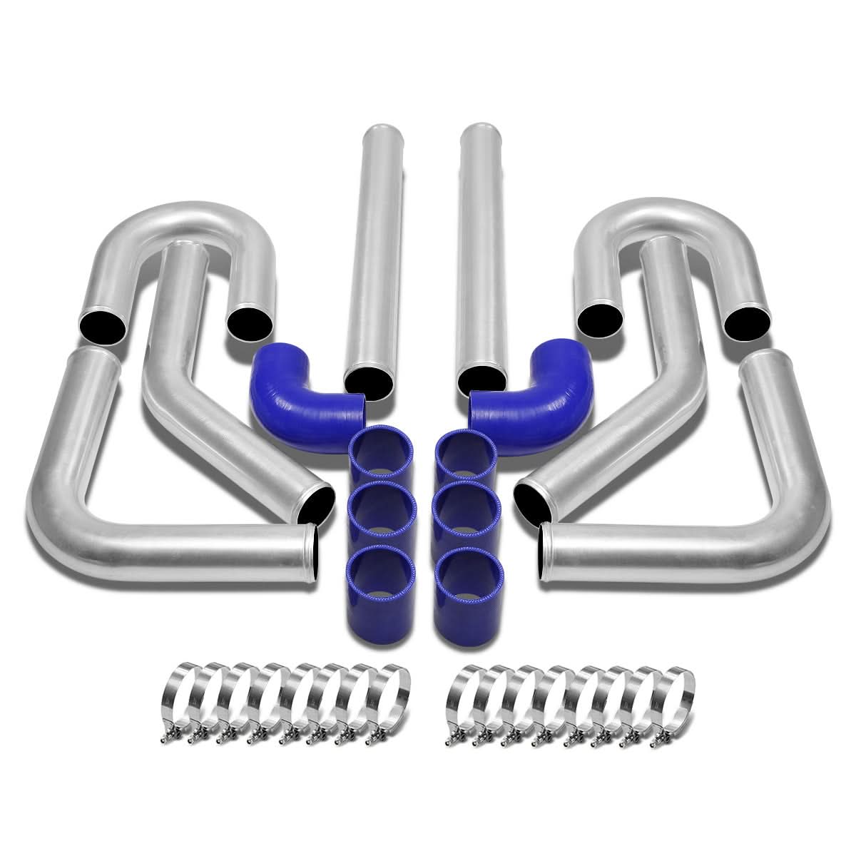 Universal 3.00" Aluminum Intercooler Piping Kit 8PC 90 Degree