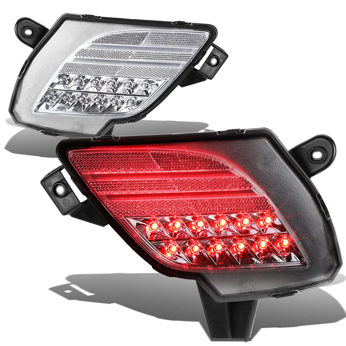 2013-2016 Mazda CX-5 LED Rear Brake Light Fog Lights - Chrome
