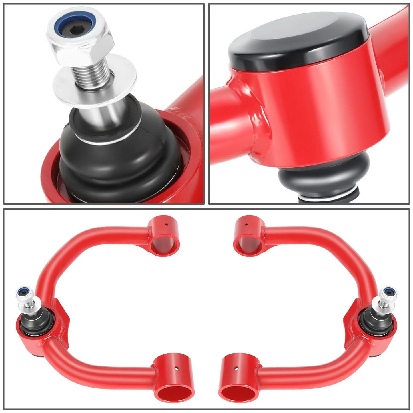 2004-2020 Ford F-150 Front Upper Control Arms Red Black