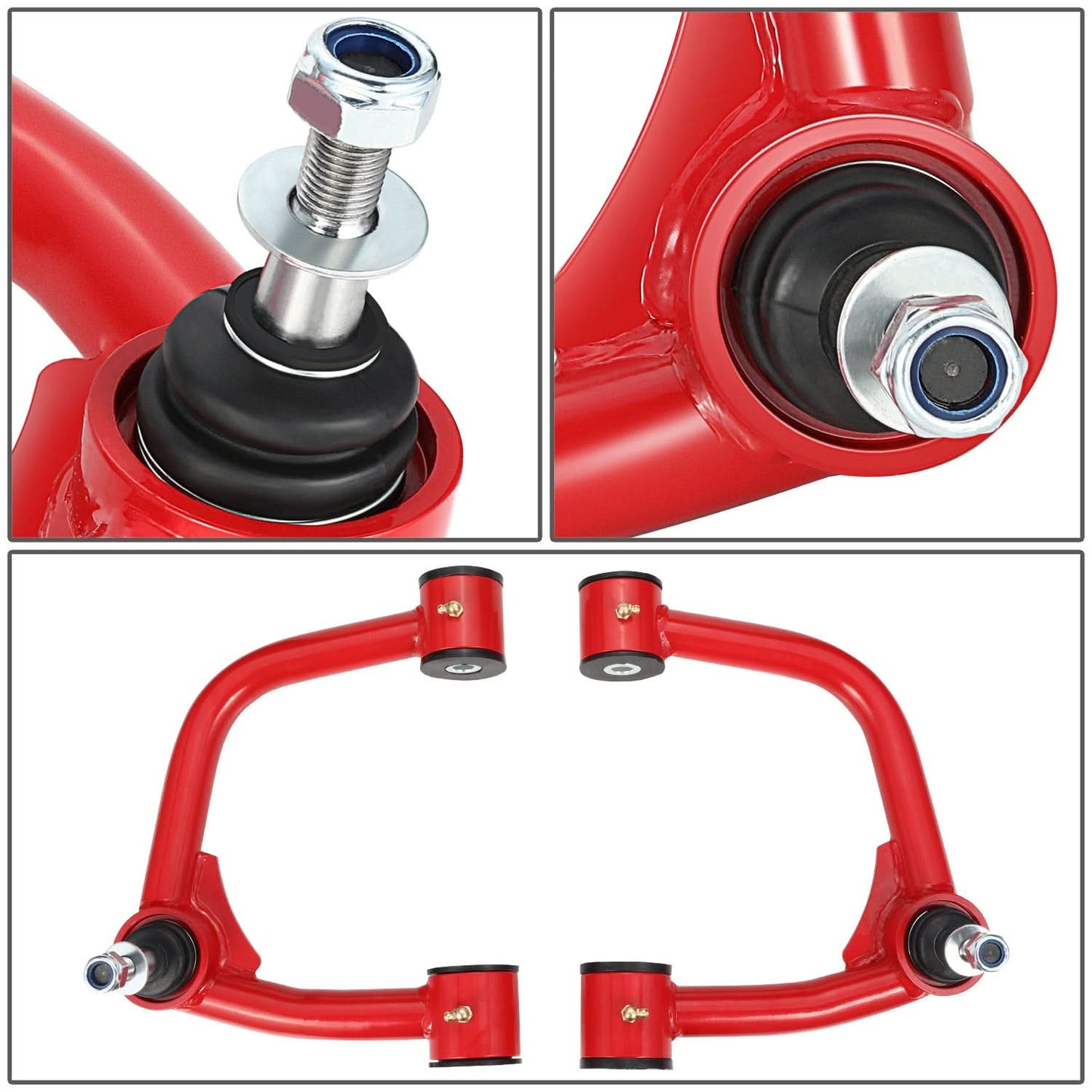 2005+ Toyota Tacoma 4WD/Prerunner Front Upper Control Arm - Red+Black