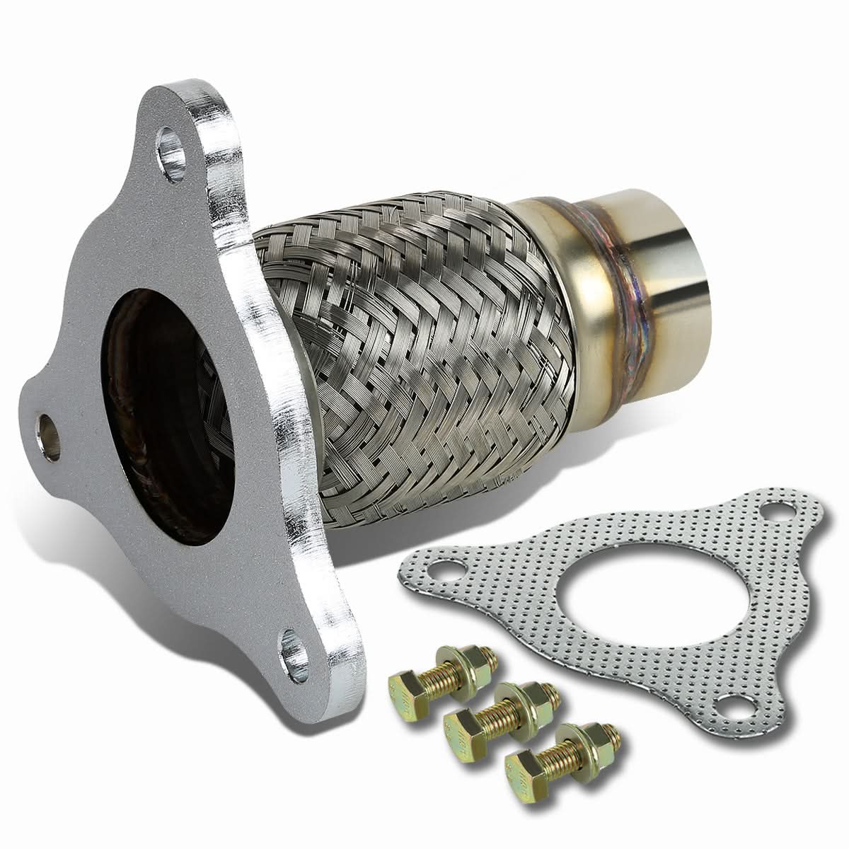1999-2010 GM 2.25" Flex Pipe - 5.5" Length 3-Bolt Connection