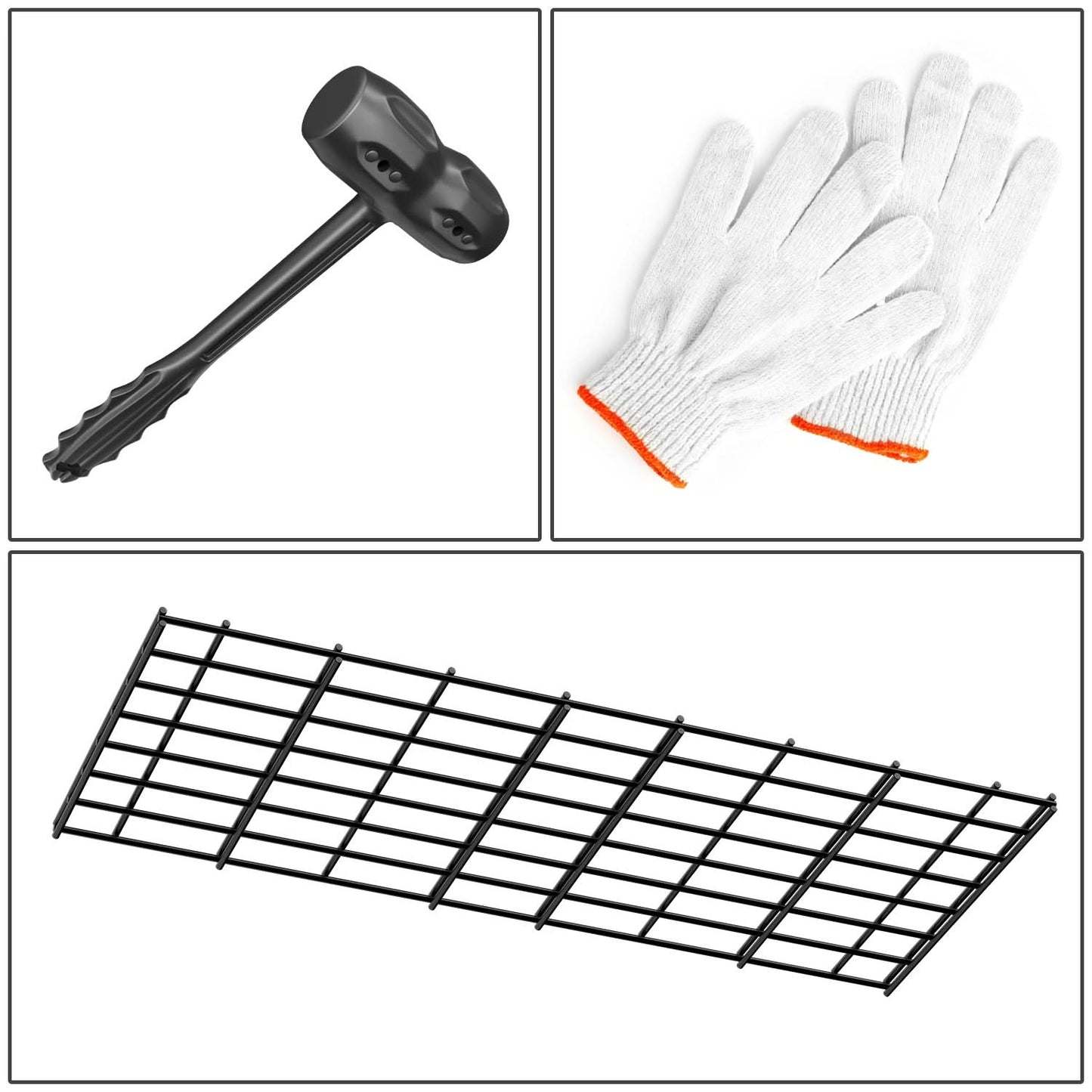 35.4" W x 15.7" D x 72" H Steel Garage Shelves Powdercoated Black