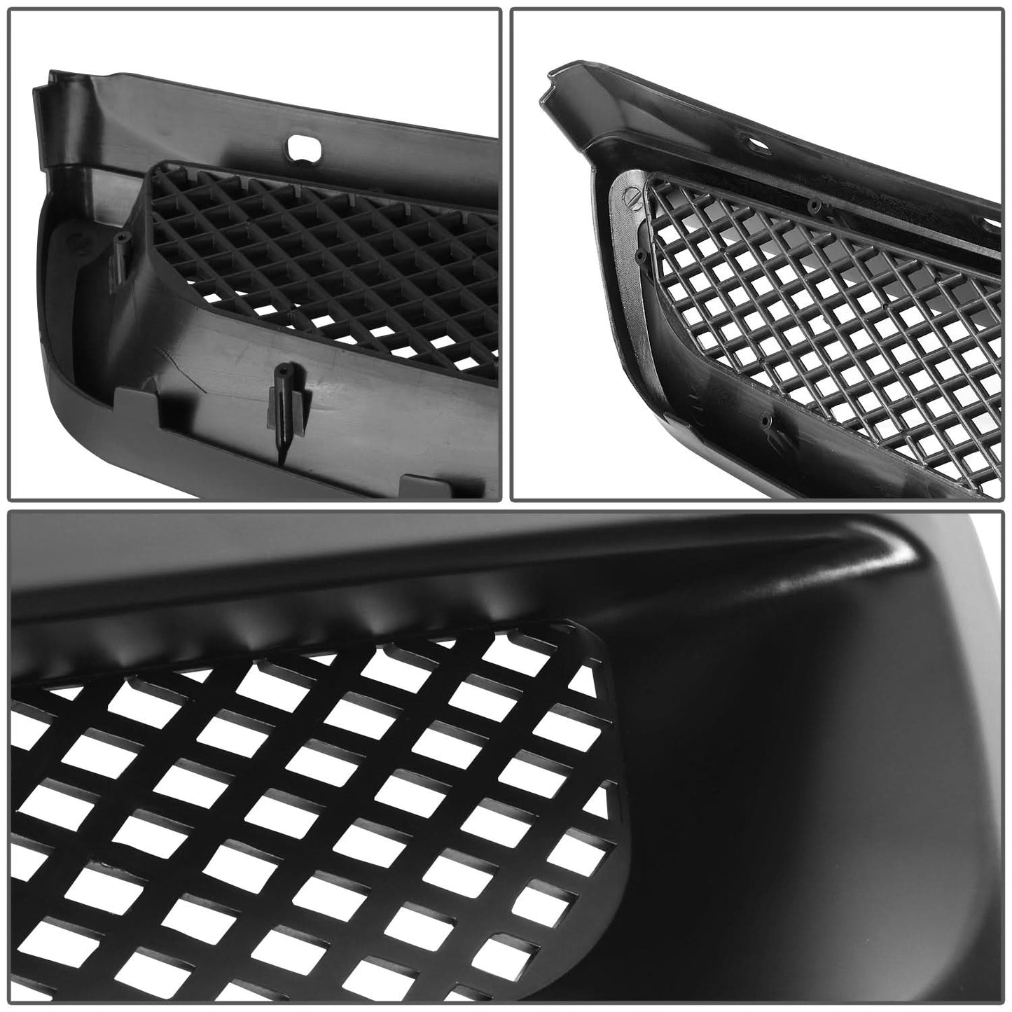 99-00 Honda Civic Diamond Mesh Style Front Upper Grille - ABS