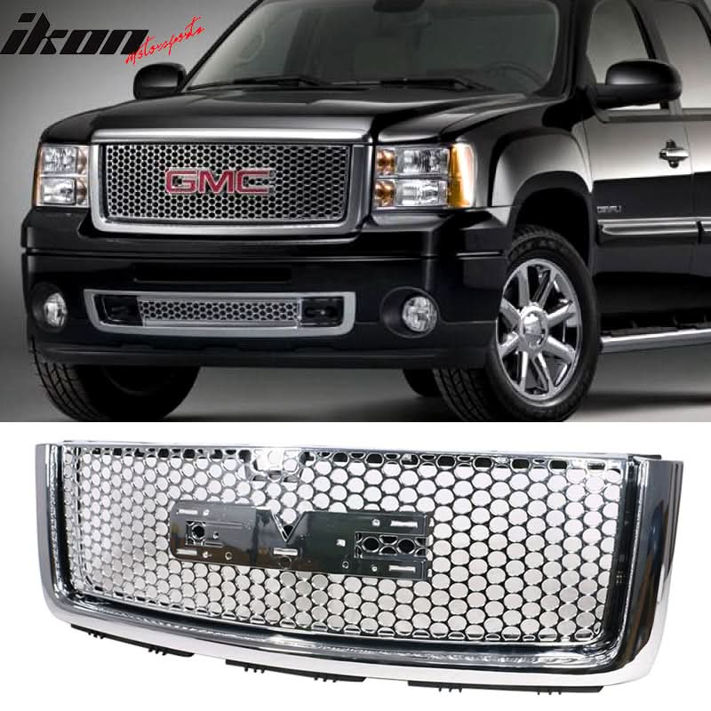 2007-2013 GMC Sierra 1500 Car Front Grille Upper Hood  Guards ABS
