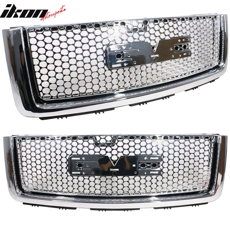 2007-2013 GMC Sierra 1500 Car Front Grille Upper Hood  Guards ABS