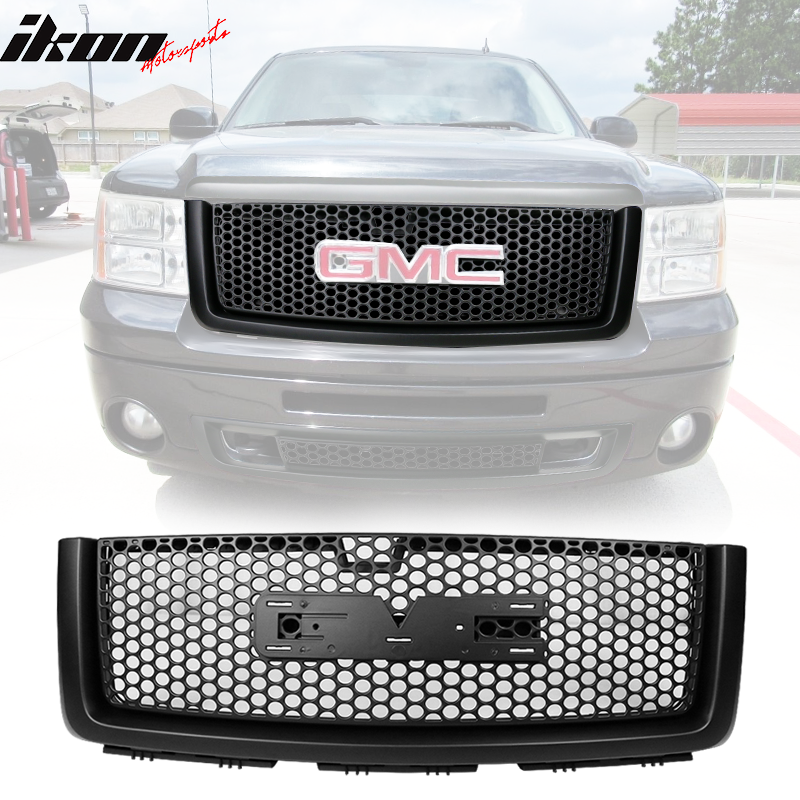 2007-2013 GMC Sierra 1500 Car Front Grille Upper Hood  Guards ABS