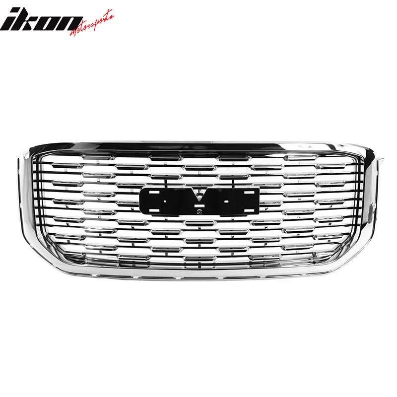 2015-2020 GMC Yukon Denali Style Chrome Front Bumper Upper Grille ABS