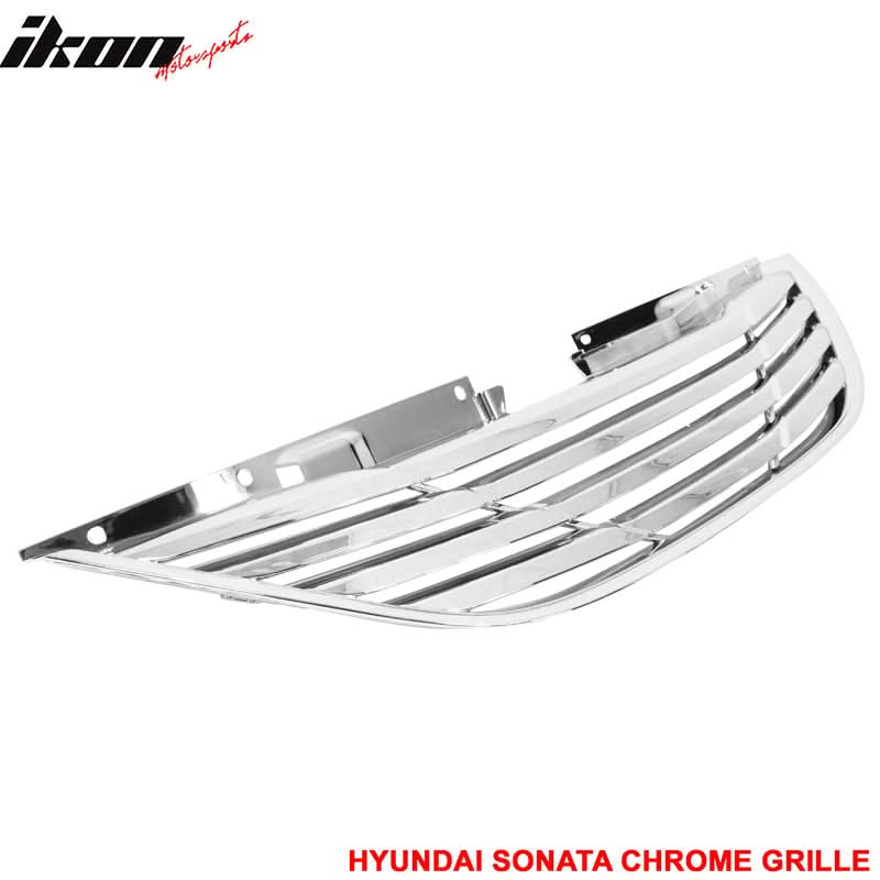 2011-2014 Hyundai Sonata Front Upper Mesh Grille Chrome Horizon ABS
