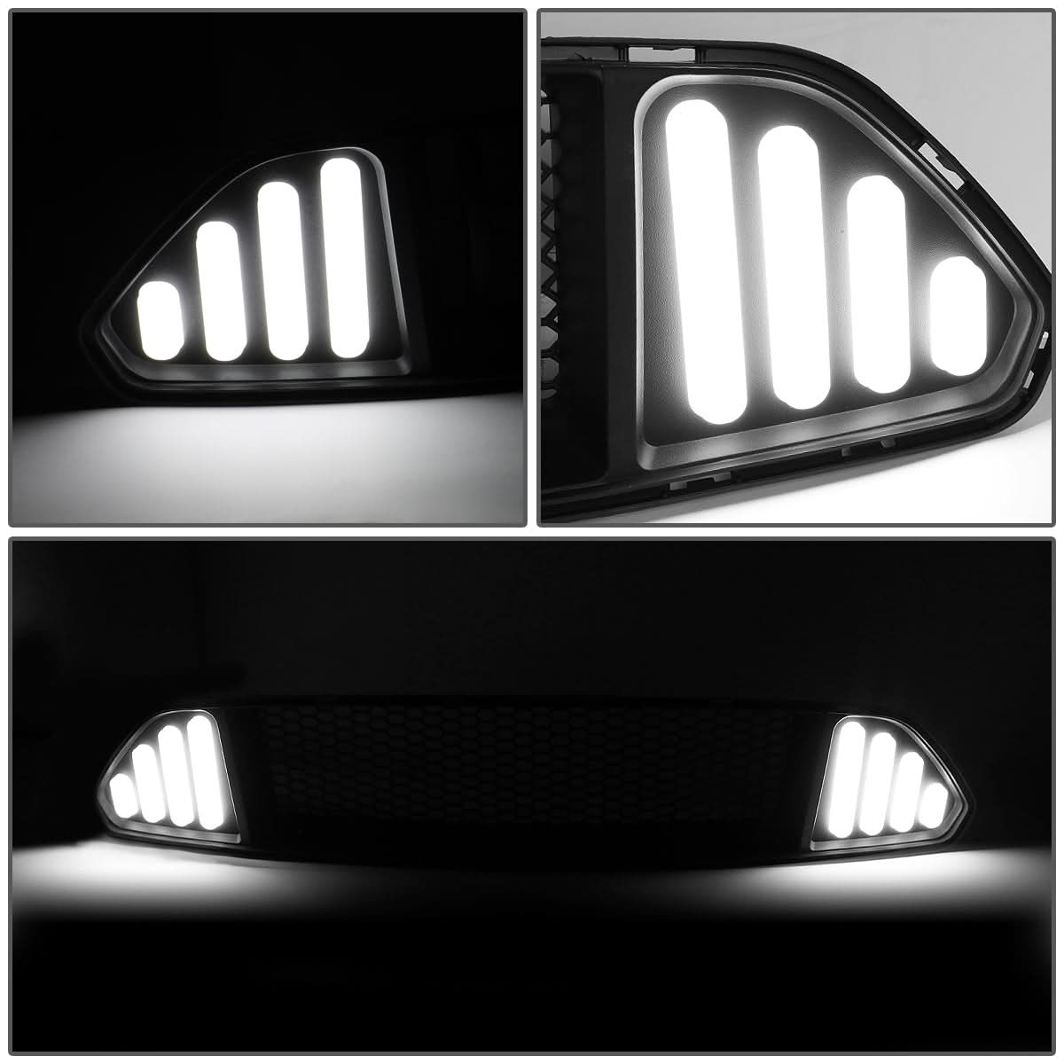 2015-2017 Ford Mustang Badgeless Honeycomb Mesh Grille - Black