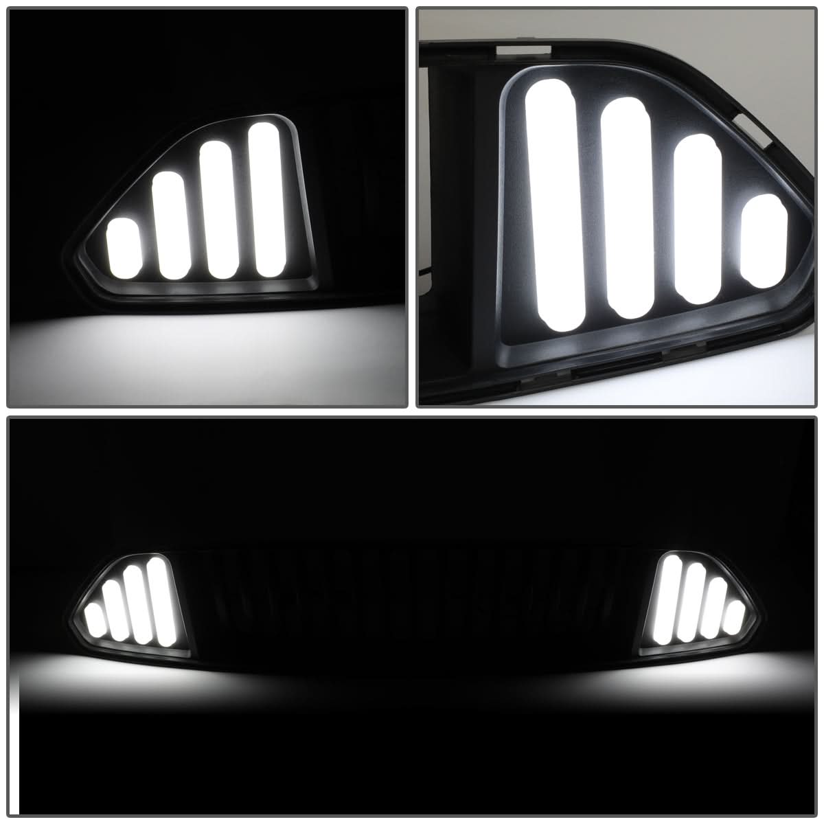 2015-2017 Ford Mustang Badgeless Vertical LED Grille - Black