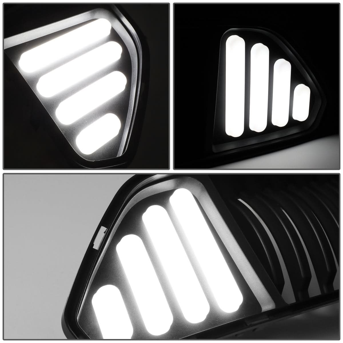 2015-2017 Ford Mustang Badgeless Vertical LED Grille - Black