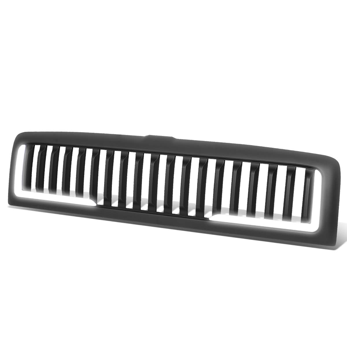 94-02 Dodge Ram Vertical Fence Style LED DRL Grille - Matte Black
