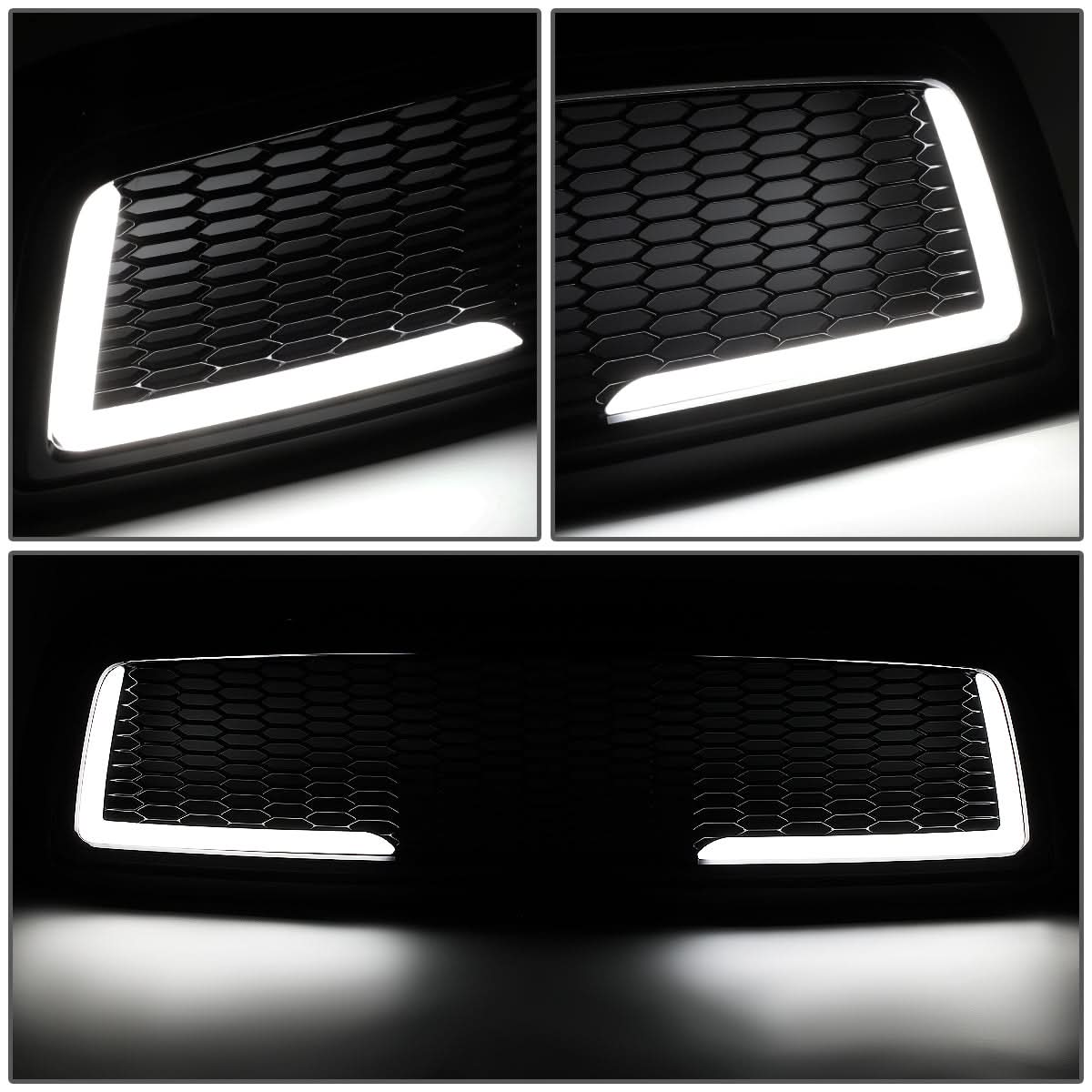 2009-2012 Dodge Ram 1500 Honeycomb Style LED DRL Grille - Black