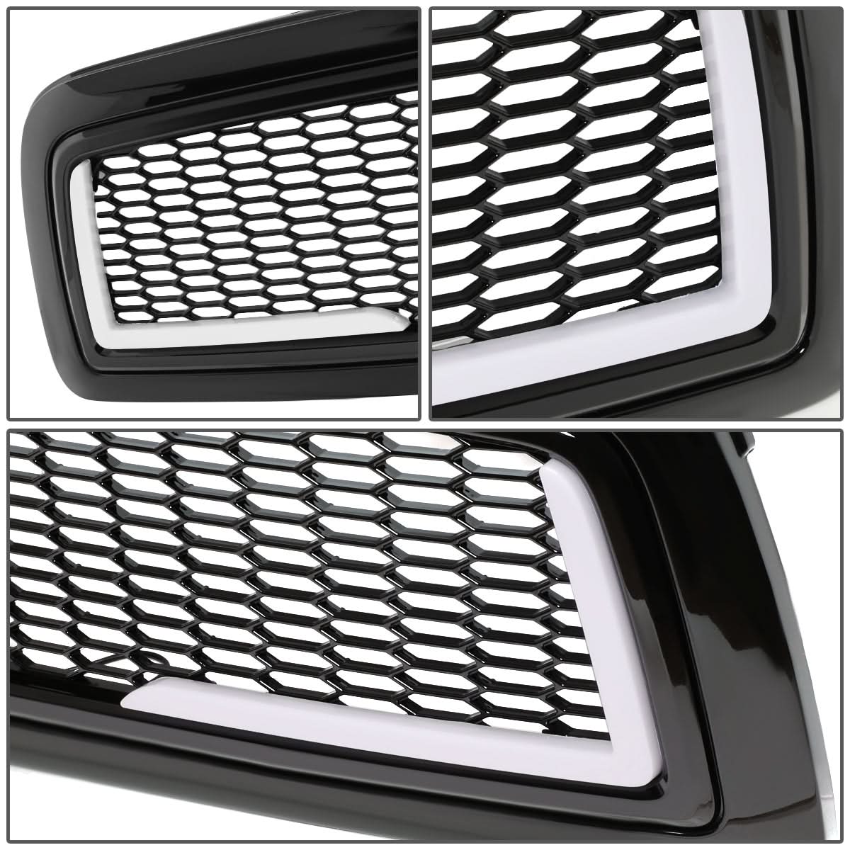 2009-2012 Dodge Ram 1500 Honeycomb Style LED DRL Grille - Black