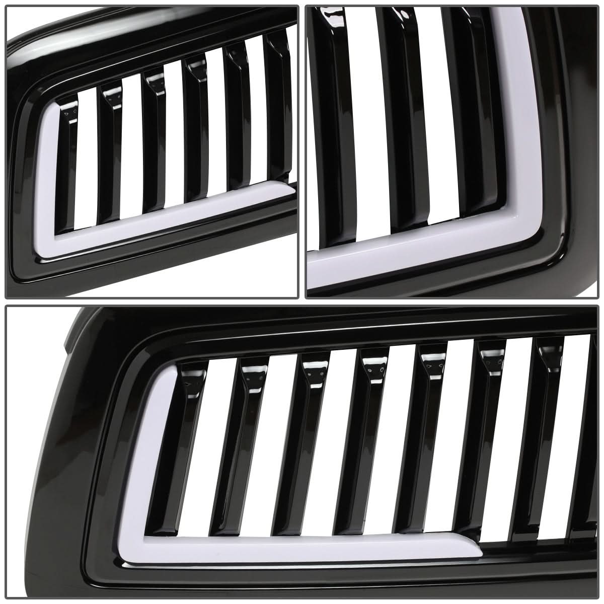 09-12 Dodge Ram 1500 Vertical Fence Style Grille w/ LED DRL Lights