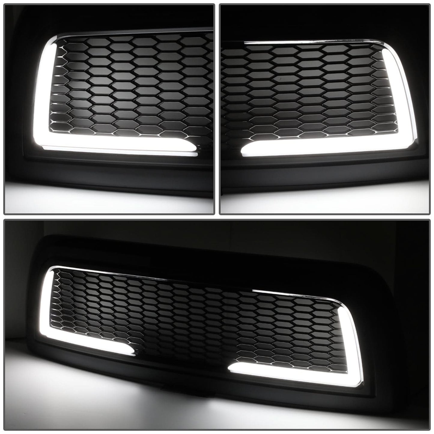2010-2018 Dodge Ram 2500/3500 Honeycomb Mesh Grille with LED DRL